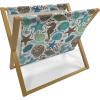 Ambesonne Poppy Flower Magazine and Book Holder, Leaves and Petals Watercolors Bouquet Romance Inspiration Valentines Day, Floor Rack Decor for Interior of Home & Office, 22″ x 19″, Green Pink Cream(Seafoam Brown Blue)