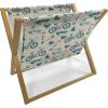 Ambesonne Poppy Flower Magazine and Book Holder, Leaves and Petals Watercolors Bouquet Romance Inspiration Valentines Day, Floor Rack Decor for Interior of Home & Office, 22″ x 19″, Green Pink Cream(Blue Coral Beige)