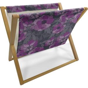 Ambesonne Folk Magazine and Book Holder, Valentine’s Day Pattern with Colorful Hearts, Floor Rack Decor for Interior of Home & Office, 22″ x 19″, Dark Lavender Multicolor(Purple Multicolor)