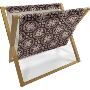 Ambesonne Funky Magazine and Book Holder, Heart Shapes on Plain Background Romantic and Aquatic Style Valentines Day, Floor Rack Decor for Interior of Home & Office, 22″ x 19″, Sea Blue Cadet Blue(Dark Maroon Champagne)