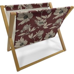 Ambesonne Giraffe Magazine and Book Holder, Couple Kissing Valentines Day Theme Lovers of Safari Animals Fun Romance, Floor Rack Decor for Interior of Home & Office, 22″ x 19″, Cinnamon White Peach(Grey Yellow Burgundy)