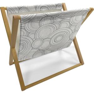 Ambesonne Giraffe Magazine and Book Holder, Couple Kissing Valentines Day Theme Lovers of Safari Animals Fun Romance, Floor Rack Decor for Interior of Home & Office, 22″ x 19″, Cinnamon White Peach(Off White Charcoal Grey)