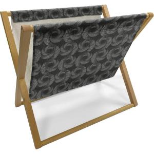 Ambesonne Giraffe Magazine and Book Holder, Couple Kissing Valentines Day Theme Lovers of Safari Animals Fun Romance, Floor Rack Decor for Interior of Home & Office, 22″ x 19″, Cinnamon White Peach(Dark Grey and Dust)