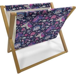 Ambesonne Giraffe Magazine and Book Holder, Couple Kissing Valentines Day Theme Lovers of Safari Animals Fun Romance, Floor Rack Decor for Interior of Home & Office, 22″ x 19″, Cinnamon White Peach(Pink Blue Violet Indigo)