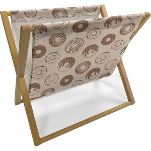 Ambesonne Hearts Magazine and Book Holder, Shapes Out of Circles Dots Romantic Theme Valentines Day Feels Couple Love, Floor Rack Decor for Interior of Home & Office, 22″ x 19″, Blush Pastel Pink(Pale Caramel and Beige)