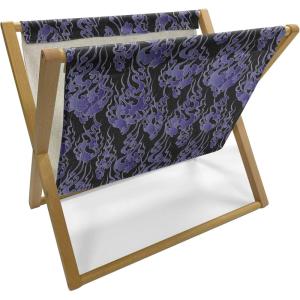 Ambesonne Hearts Magazine and Book Holder, Valentine’s Day Theme Hand Drawn Repeated Romantic Modern Love Shapes Pattern, Floor Rack Decor for Interior of Home & Office, 22″ x 19″, Champagne Black(Blue Violet and Charcoal Grey)