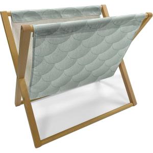 Ambesonne Hearts Magazine and Book Holder, Valentine’s Day Theme Hand Drawn Repeated Romantic Modern Love Shapes Pattern, Floor Rack Decor for Interior of Home & Office, 22″ x 19″, Champagne Black(Almond Green)