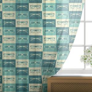 Ambesonne Indie Tulle Curtains with Rod Pocket, Hipster Fashion Themed Pattern Clothing Accessories and Sketchy Art, Sheer Drape for Wedding Party 2 Panels, 108″ x 54″, Seafoam Orange Black(Petrol Blue Turquoise Cream)