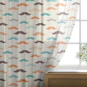 Ambesonne Indie Tulle Curtains with Rod Pocket, Hipster Fashion Themed Pattern Clothing Accessories and Sketchy Art, Sheer Drape for Wedding Party 2 Panels, 108″ x 54″, Seafoam Orange Black(Orange Brown and Teal)
