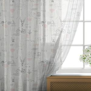 Ambesonne Indie Tulle Curtains with Rod Pocket, Hipster Fashion Themed Pattern Clothing Accessories and Sketchy Art, Sheer Drape for Wedding Party 2 Panels, 108″ x 54″, Seafoam Orange Black(Pale Grey Vermilion Fuchsia)