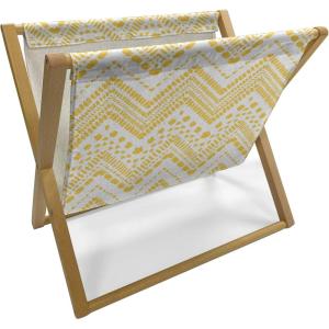 Ambesonne Kiss Magazine and Book Holder, Red Woman Lips Kiss Marks Pattern Romance Feminine Graphic Valentines Day, Floor Rack Decor for Interior of Home & Office, 22″ x 19″, Vermilion White(Mustard White)