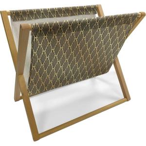 Ambesonne Love Magazine and Book Holder, Pattern Valentine’s Day with Flowers and Butterfly Holiday Love Antiquity Vintage, Floor Rack Decor for Interior of Home & Office, 22″ x 19″, Beige Brown Red(Black and Pale Coffee)