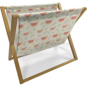 Ambesonne Love Magazine and Book Holder, Various Ornamental Hearts in Pastel Colors Valentine’s Day Themed Design, Floor Rack Decor for Interior of Home & Office, 22″ x 19″, Blush Multicolor(Ivory Pink)