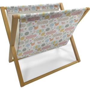 Ambesonne Love Magazine and Book Holder, Various Ornamental Hearts in Pastel Colors Valentine’s Day Themed Design, Floor Rack Decor for Interior of Home & Office, 22″ x 19″, Blush Multicolor(Rose Mustard)