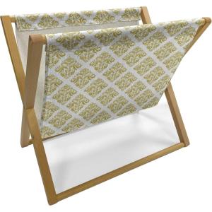 Ambesonne Purple Magazine and Book Holder, Valentine’s Day Couple Wedding Bride Heart Design Image, Floor Rack Decor for Interior of Home & Office, 22″ x 19″, Lavender and Purple(Green Yellow and White)
