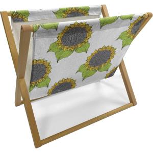 Ambesonne Romantic Magazine and Book Holder, Wild Cats Passion Theme Lovers Valentine’s Rose Petals Arrows Eros, Floor Rack Decor for Interior of Home & Office, 22″ x 19″, Vermilion Pale Grey(Apple Green Dark Taupe)