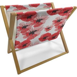 Ambesonne Rose Magazine and Book Holder, Shades of Pink Gentle Seasonal Flora Romance Love Theme Valentine’s Day Inspired Design, Floor Rack Decor for Interior of Home & Office, 22″ x 19″, Pink(Vermilion Black White)