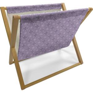 Ambesonne Roses Magazine and Book Holder, Romantic Valentine’s Day Pattern in Pastel Tones, Floor Rack Decor for Interior of Home & Office, 22″ x 19″, Rose Mauve(Violet Quartz)