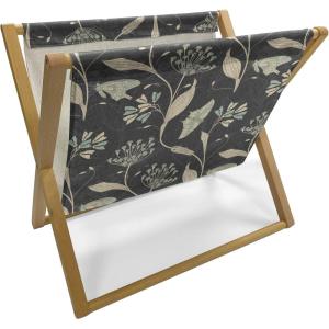 Ambesonne Roses Magazine and Book Holder, Romantic Valentine’s Day Pattern in Pastel Tones, Floor Rack Decor for Interior of Home & Office, 22″ x 19″, Rose Mauve(Dark Grey Champagne)