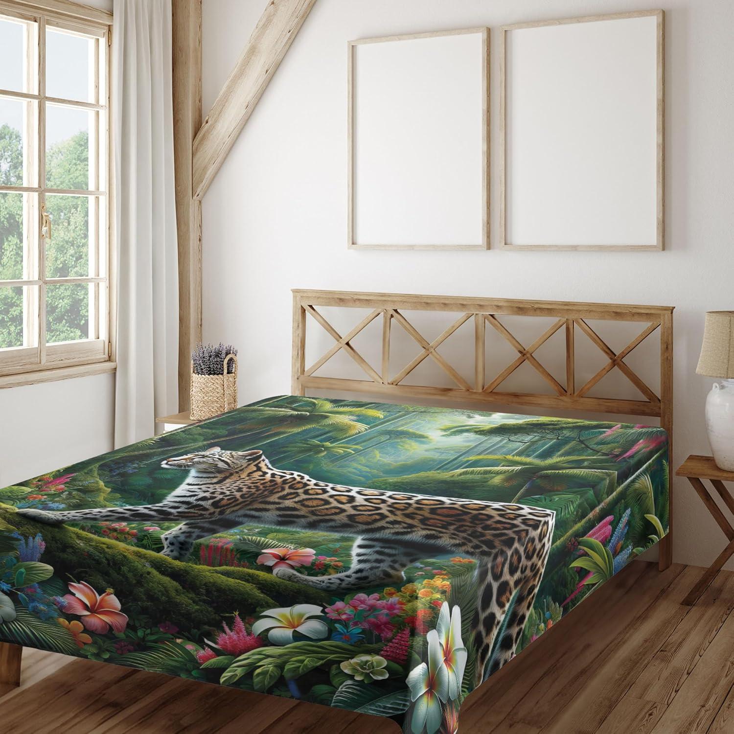 imageAmbesonne Cat Flat Sheet Romantic Date Night of Kitties Drinking Milkshake Cozy Night Scene Valentines Soft and Comfortable Top Sheet Decorative Bedding 1 Piece Full Size Dark Blue ApricotGreen and Multicolor