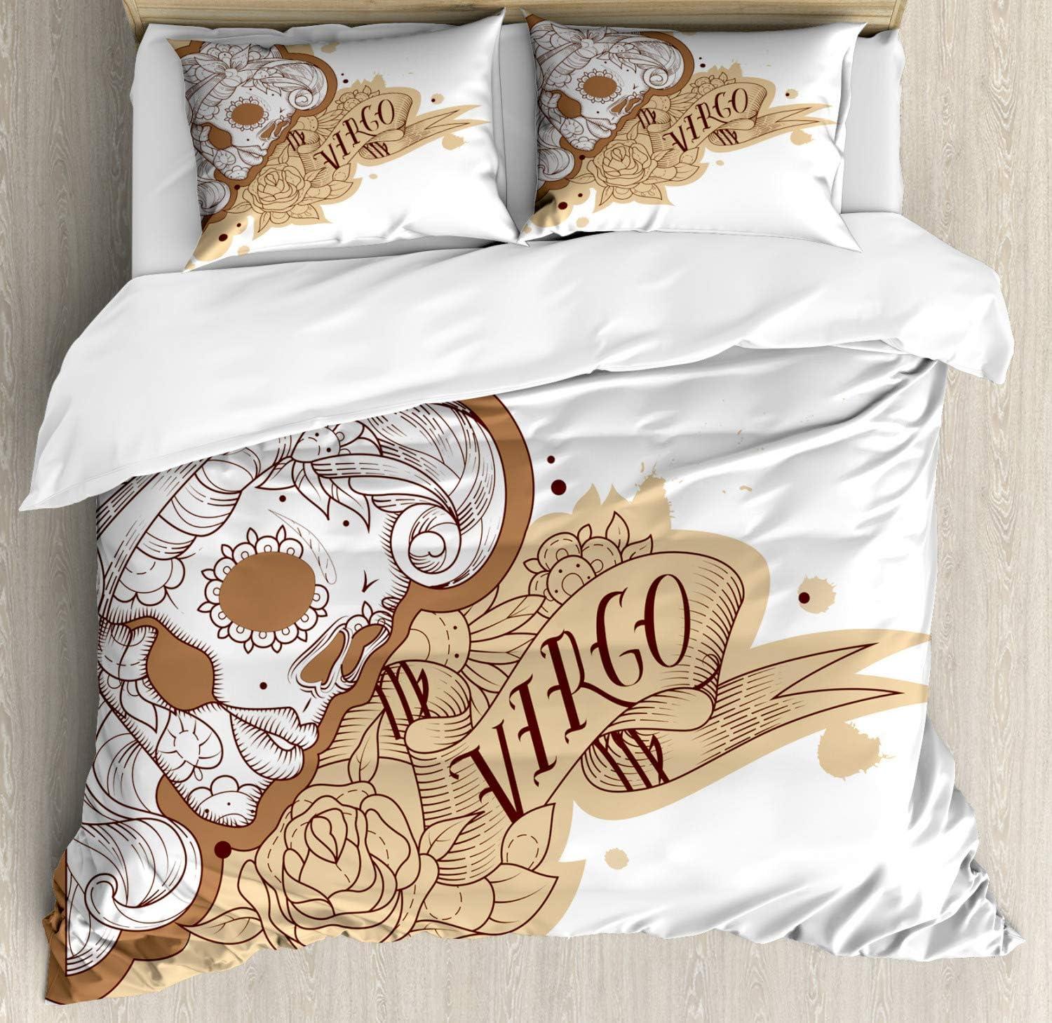 imageAmbesonne Dog Driver Duvet Cover Set Romantic Chihuahua with Balloon Rose Flower Valentines Love Date Celebration Decorative 3 Piece Bedding Set with 2 Pillow Shams King Size Red YellowPale Brown White