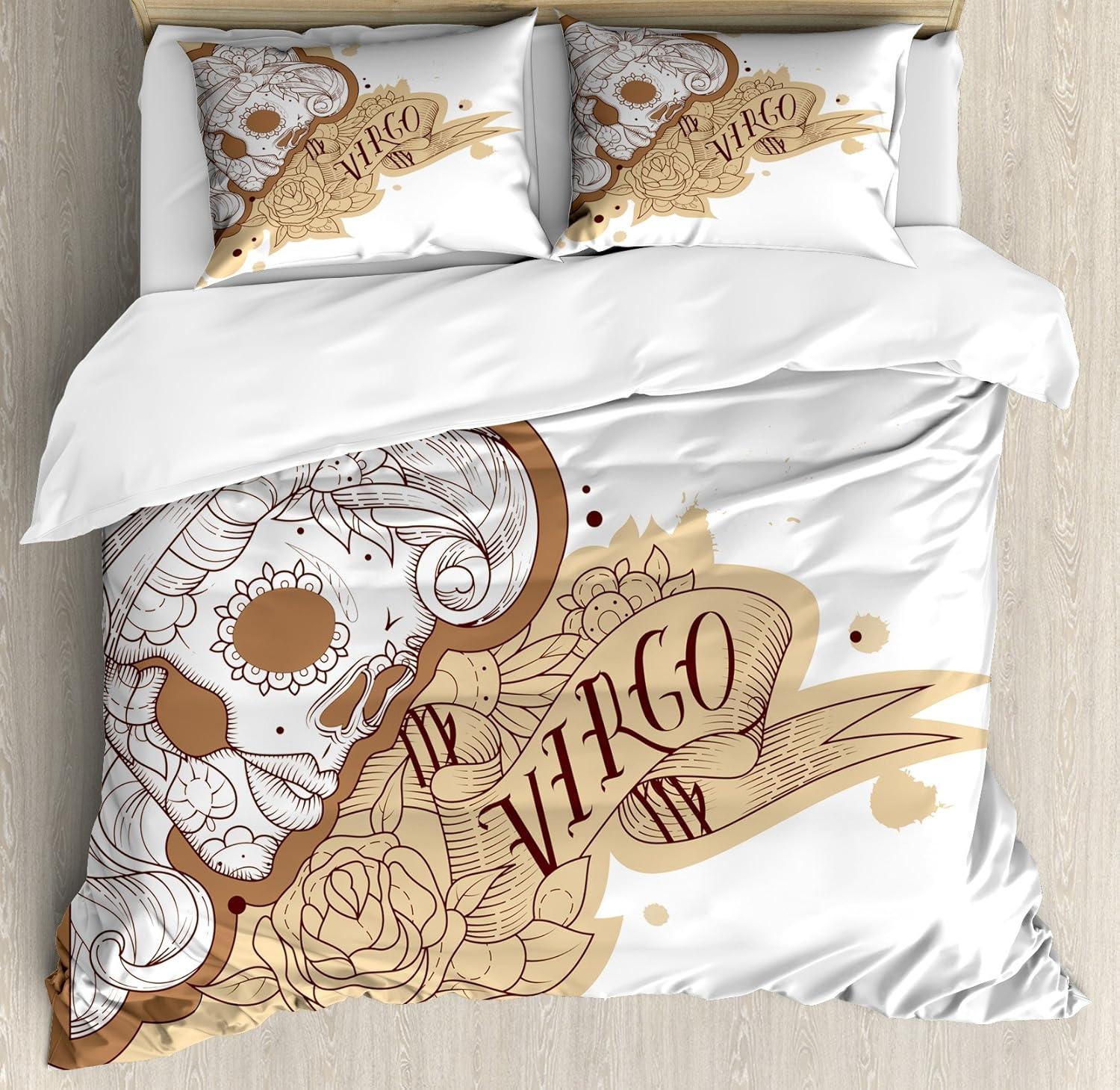 imageAmbesonne Dog Driver Duvet Cover Set Romantic Chihuahua with Balloon Rose Flower Valentines Love Date Celebration Decorative 3 Piece Bedding Set with 2 Pillow Shams King Size Red YellowPale Brown White