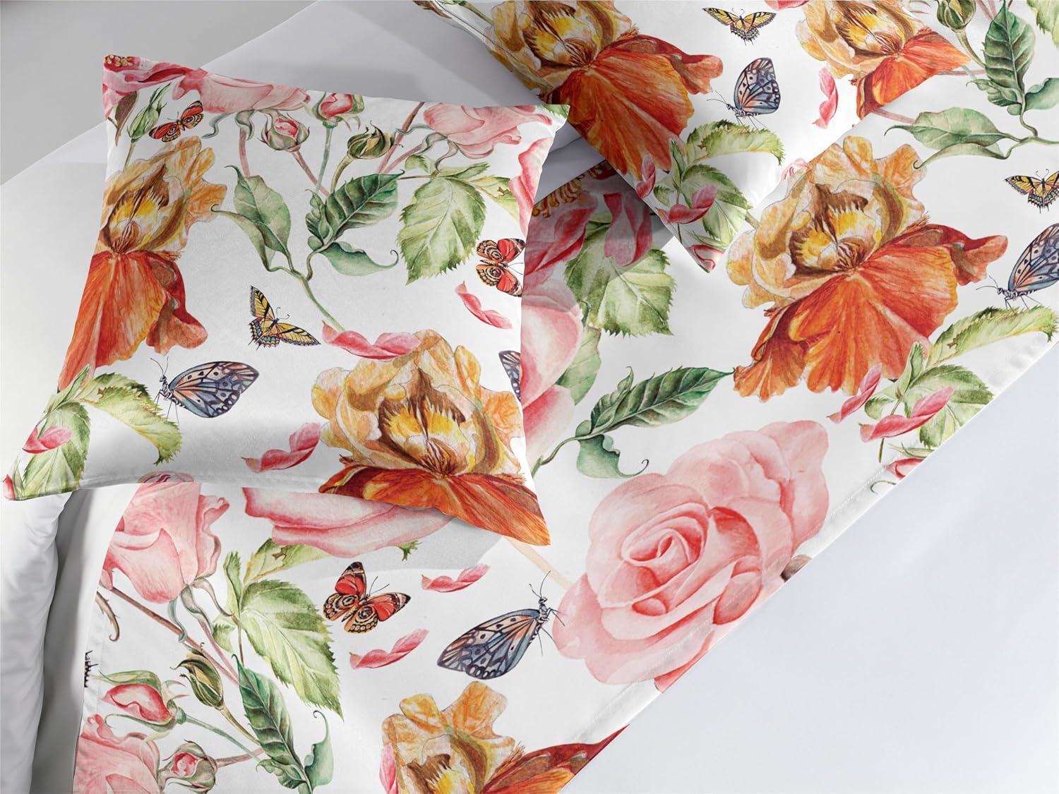 imageAmbesonne Floral Bed Runner Set Romantic Concept Art Featuring Rose Flowers Hearts Leaves Valentine Decorative Bedding Scarf and 2 Pillow Shams for Hotels Homes Queen Pastel Pink and Fern GreenDark Peach and Soft Pink