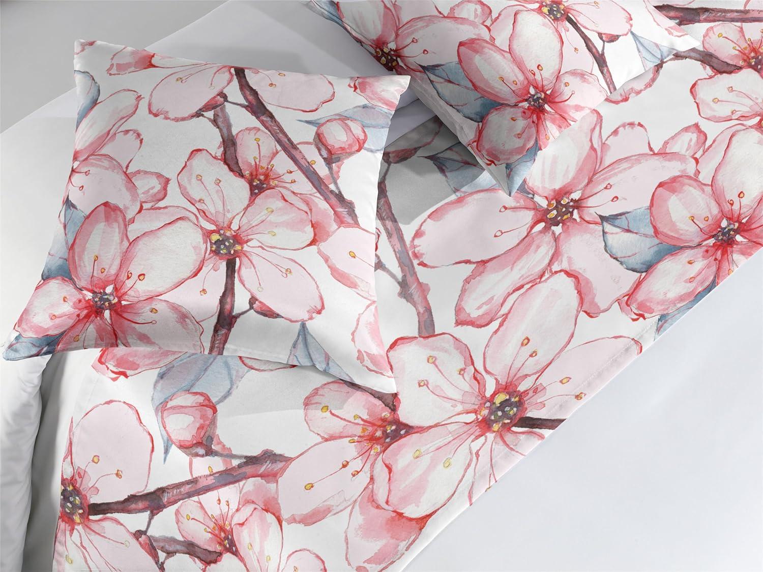 imageAmbesonne Floral Bed Runner Set Romantic Concept Art Featuring Rose Flowers Hearts Leaves Valentine Decorative Bedding Scarf and 2 Pillow Shams for Hotels Homes Queen Pastel Pink and Fern GreenDark Pink and Soft Blue