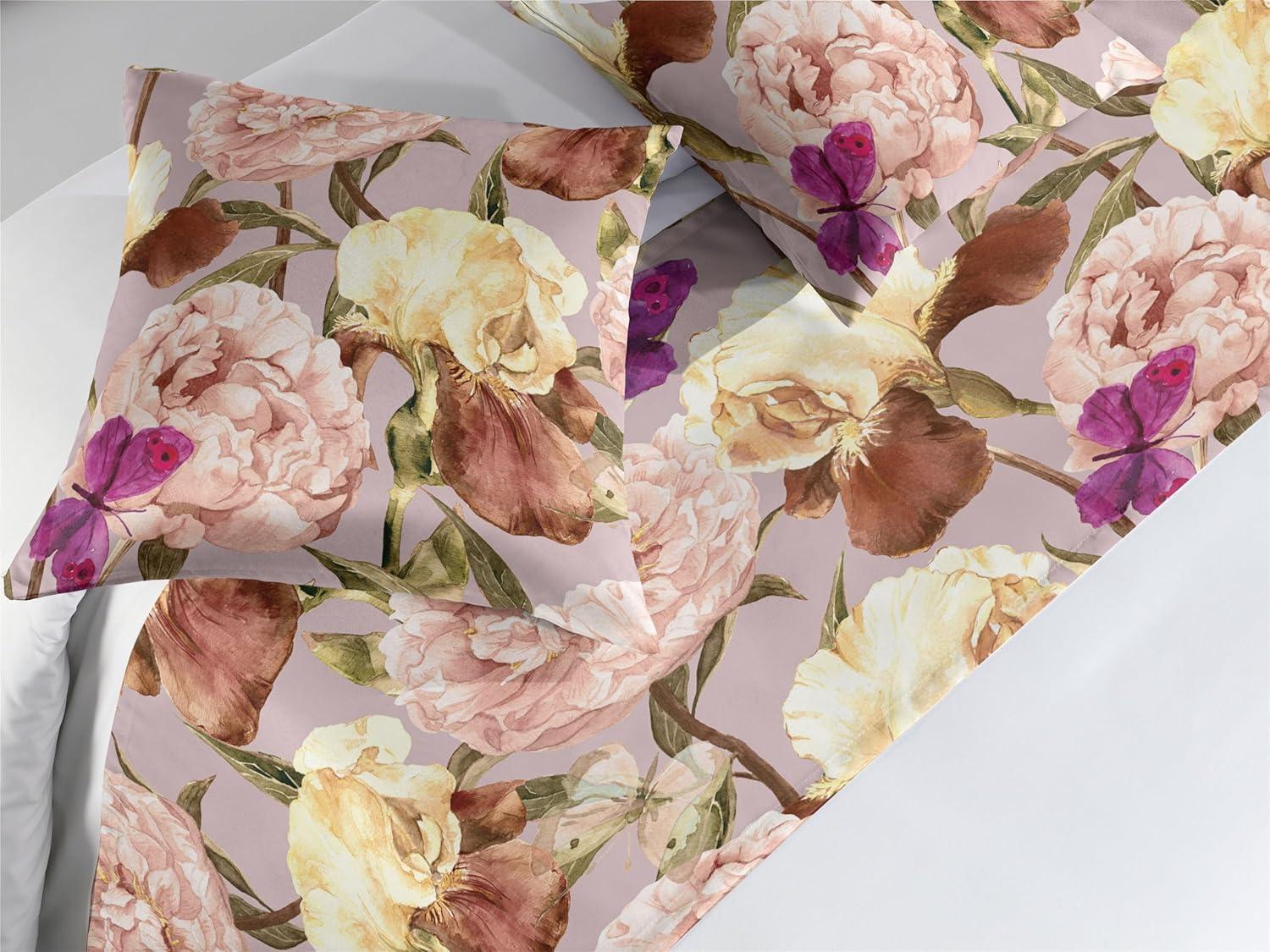 imageAmbesonne Floral Bed Runner Set Romantic Concept Art Featuring Rose Flowers Hearts Leaves Valentine Decorative Bedding Scarf and 2 Pillow Shams for Hotels Homes Queen Pastel Pink and Fern GreenPale Fuchsia Sand Brown