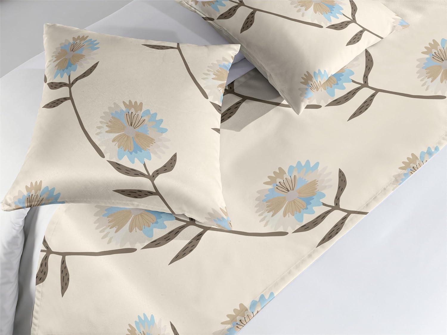 imageAmbesonne Floral Bed Runner Set Romantic Concept Art Featuring Rose Flowers Hearts Leaves Valentine Decorative Bedding Scarf and 2 Pillow Shams for Hotels Homes Queen Pastel Pink and Fern GreenBeige Cocoa Soft Blue