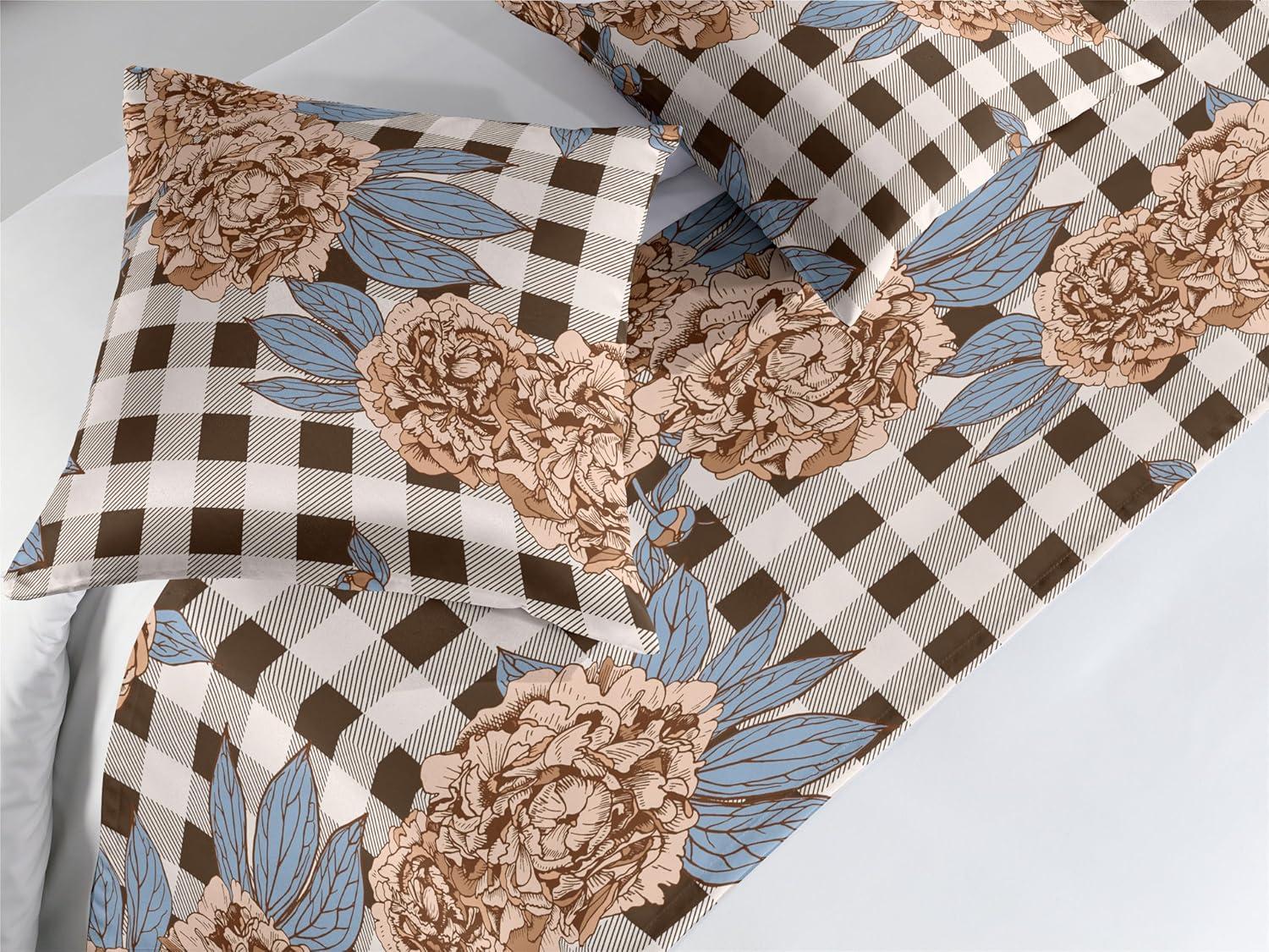 imageAmbesonne Floral Bed Runner Set Romantic Concept Art Featuring Rose Flowers Hearts Leaves Valentine Decorative Bedding Scarf and 2 Pillow Shams for Hotels Homes Queen Pastel Pink and Fern GreenPale Caramel and Slate Blue