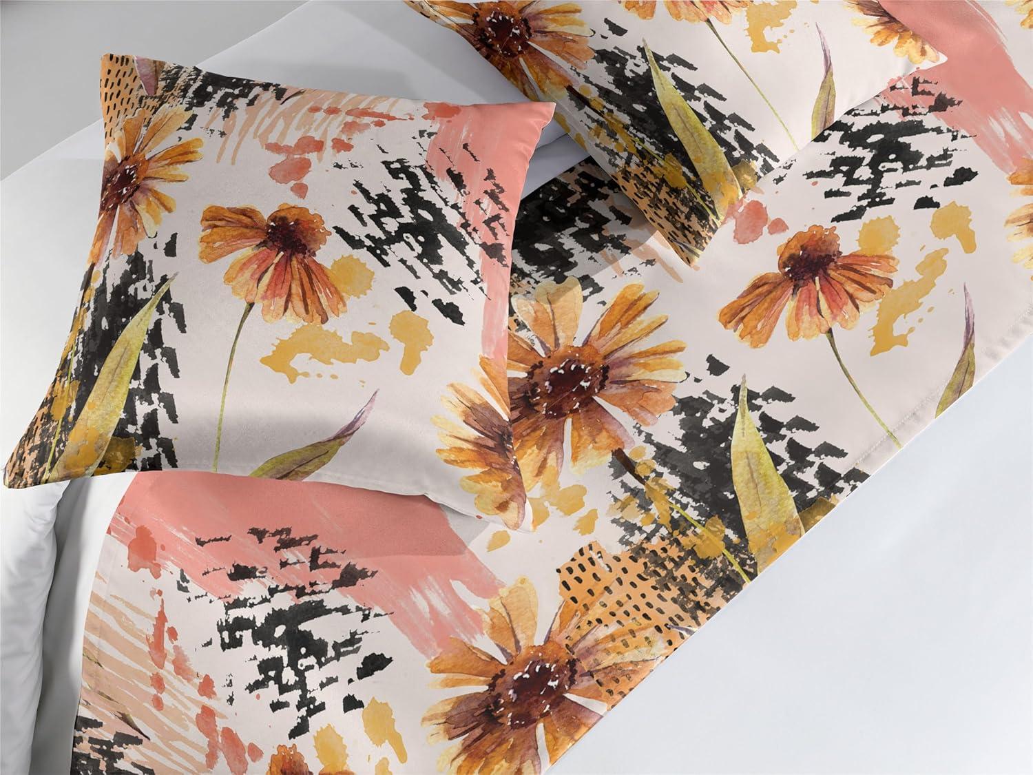 imageAmbesonne Floral Bed Runner Set Valentines Day Concept Art Pastel Repetitive Roses Pattern Plot Decorative Bedding Scarf and a Pillow Sham for Hotels Homes Twin Dark Pink Blush and WhiteCoral Pale Camel and Blush