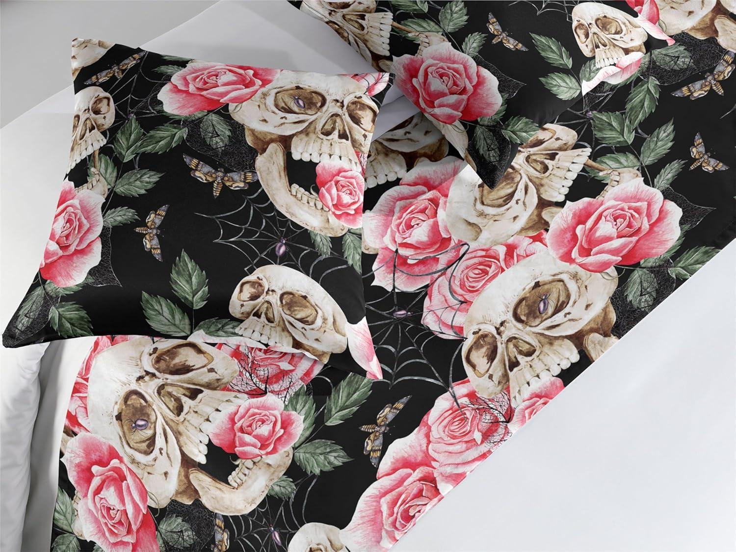 imageAmbesonne Floral Bed Runner Set Valentines Day Concept Art Pastel Repetitive Roses Pattern Plot Decorative Bedding Scarf and a Pillow Sham for Hotels Homes Twin Dark Pink Blush and WhitePink Laurel Green and Black