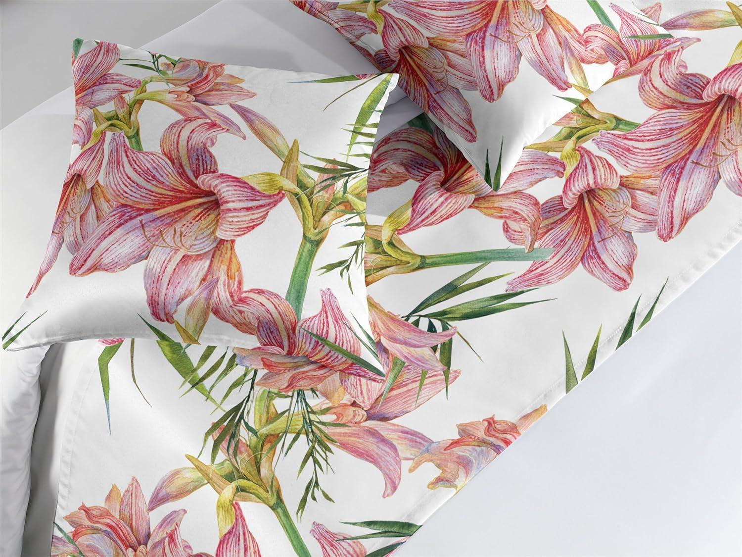 imageAmbesonne Floral Bed Runner Set Valentines Day Theme Grunge Style Repetitive Rose Flowers Abstract Decorative Bedding Scarf and 2 Pillow Shams for Hotels Homes King Pale Fuchsia and SepiaRaspberry and Pistachio Green