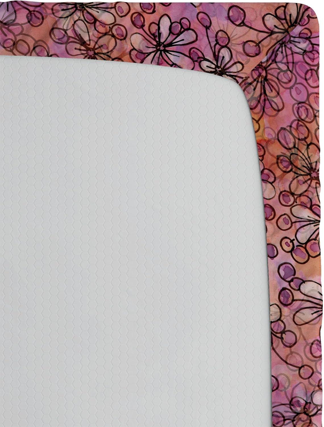 imageAmbesonne Floral Fitted Sheet Realistic Painting Print A Million Roses to My Love Valentines Day Decorative Soft Bedding AllRound Elastic Pocket California King Pale Pink Dark Pink and EcruLavender Salmon and Pink