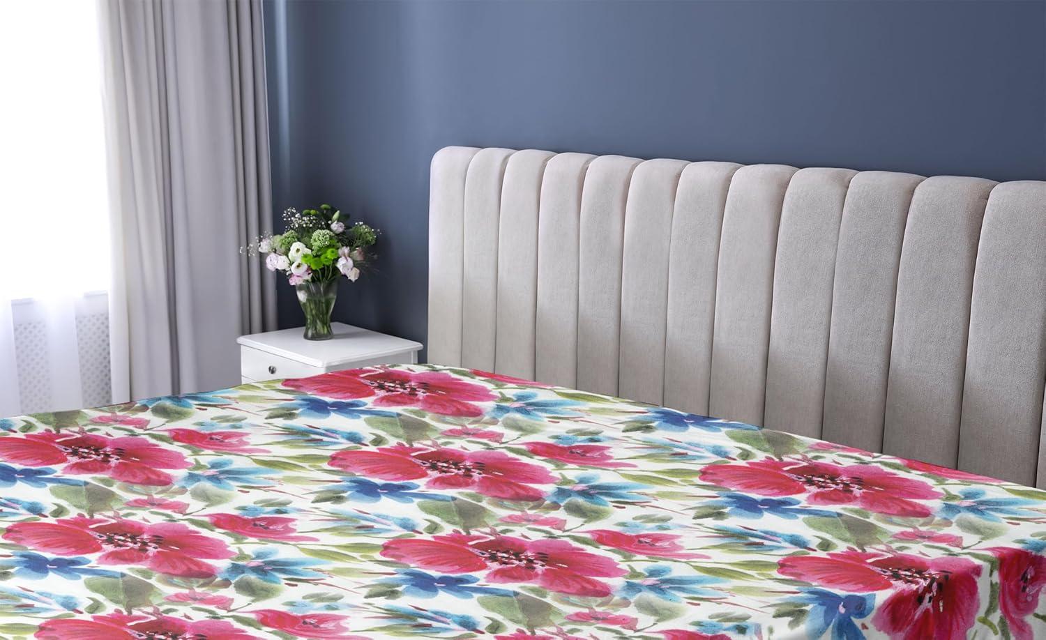 imageAmbesonne Floral Fitted Sheet Realistic Painting Print A Million Roses to My Love Valentines Day Decorative Soft Bedding AllRound Elastic Pocket California King Pale Pink Dark Pink and EcruPastel Pink Sage Green