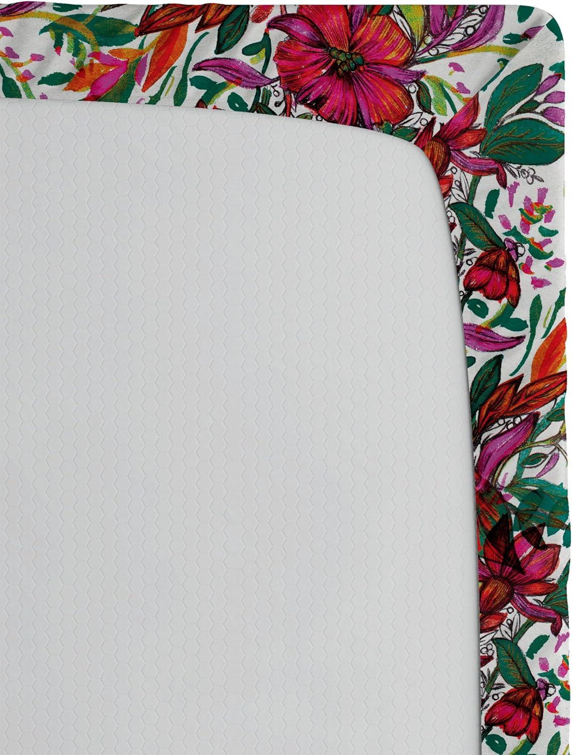 imageAmbesonne Floral Fitted Sheet Realistic Painting Print A Million Roses to My Love Valentines Day Decorative Soft Bedding AllRound Elastic Pocket California King Pale Pink Dark Pink and EcruRed Forest Green Coconut