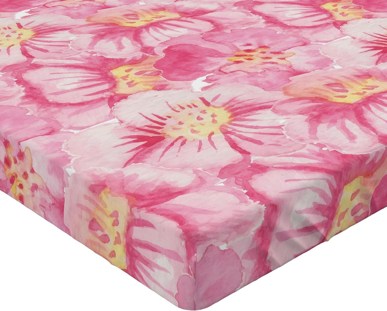 imageAmbesonne Floral Fitted Sheet Realistic Painting Print A Million Roses to My Love Valentines Day Decorative Soft Bedding AllRound Elastic Pocket California King Pale Pink Dark Pink and EcruSoft Pink Rose Cream