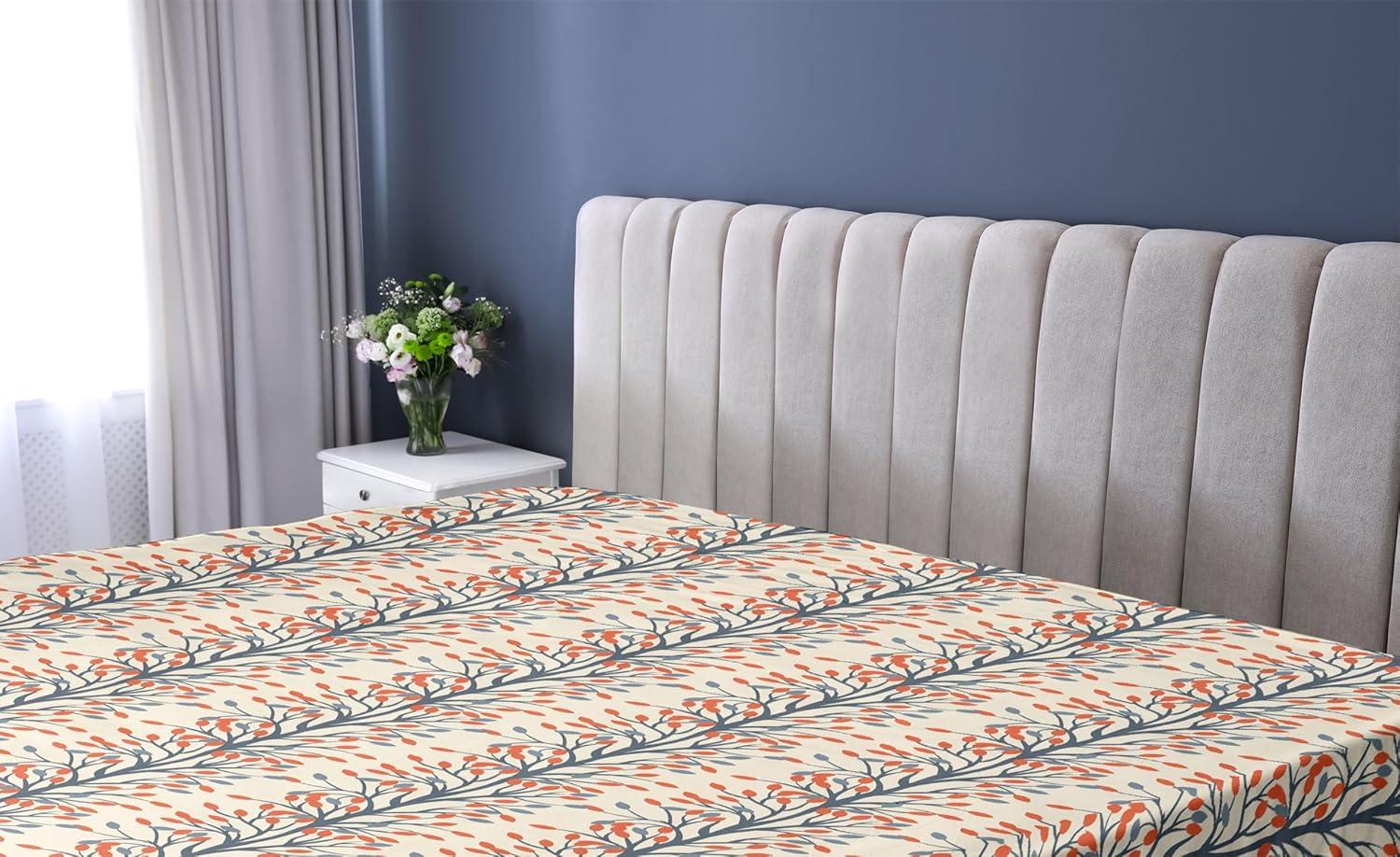 imageAmbesonne Floral Fitted Sheet Realistic Painting Print A Million Roses to My Love Valentines Day Decorative Soft Bedding AllRound Elastic Pocket California King Pale Pink Dark Pink and EcruBeige Vermilion and Grey