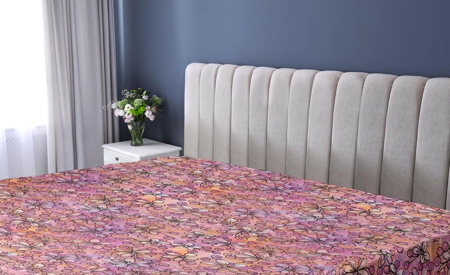 imageAmbesonne Floral Fitted Sheet Realistic Painting Print A Million Roses to My Love Valentines Day Decorative Soft Bedding AllRound Elastic Pocket California King Pale Pink Dark Pink and EcruLavender Salmon and Pink