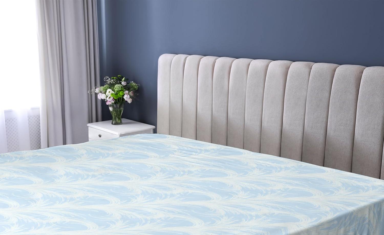 imageAmbesonne Floral Fitted Sheet Realistic Painting Print A Million Roses to My Love Valentines Day Decorative Soft Bedding AllRound Elastic Pocket California King Pale Pink Dark Pink and EcruSoft Blue Off White