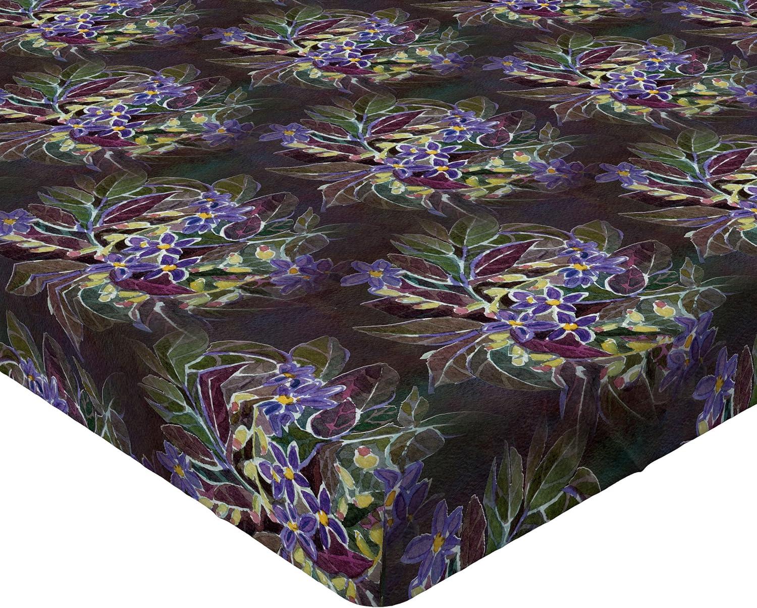 imageAmbesonne Floral Fitted Sheet Realistic Painting Print A Million Roses to My Love Valentines Day Decorative Soft Bedding AllRound Elastic Pocket California King Pale Pink Dark Pink and EcruLilac Plum and Laurel Green
