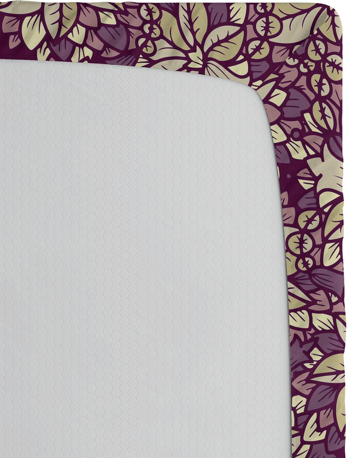 imageAmbesonne Floral Fitted Sheet Realistic Painting Print A Million Roses to My Love Valentines Day Decorative Soft Bedding AllRound Elastic Pocket California King Pale Pink Dark Pink and EcruEggplant Sage Green and Mauve