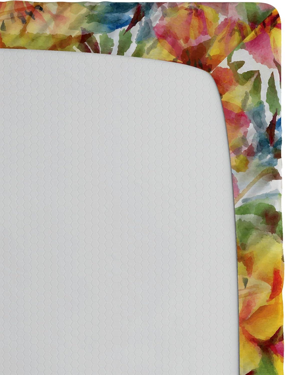 imageAmbesonne Floral Fitted Sheet Realistic Painting Print A Million Roses to My Love Valentines Day Decorative Soft Bedding AllRound Elastic Pocket California King Pale Pink Dark Pink and EcruMustard Pale Olive Green
