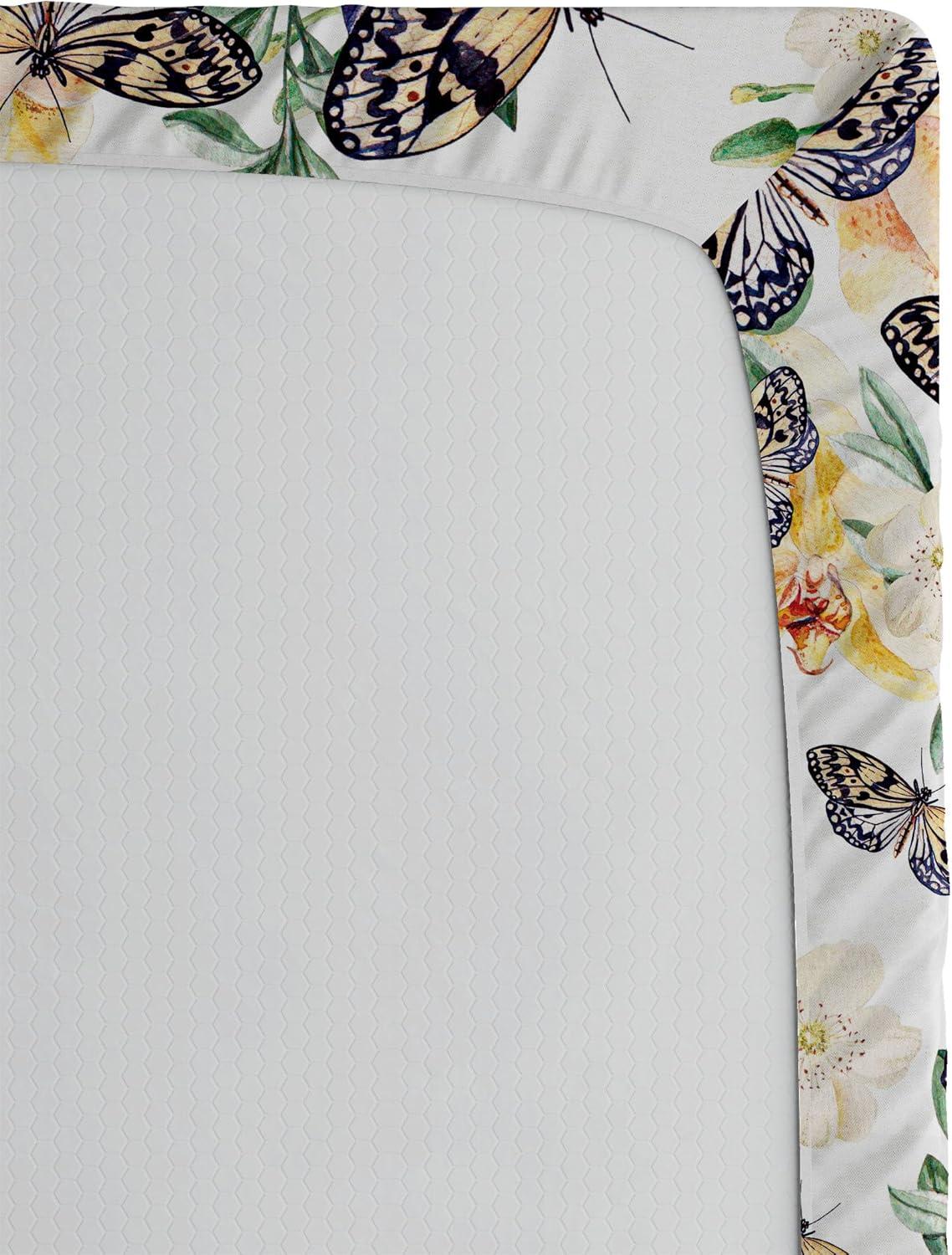 imageAmbesonne Floral Fitted Sheet Romantic Concept Art Featuring Rose Flowers Hearts Leaves Valentine Decorative Soft Fabric Bedding AllRound Elastic Pocket Queen Size Pastel Pink and Fern GreenJade Green and Pale Eggplant