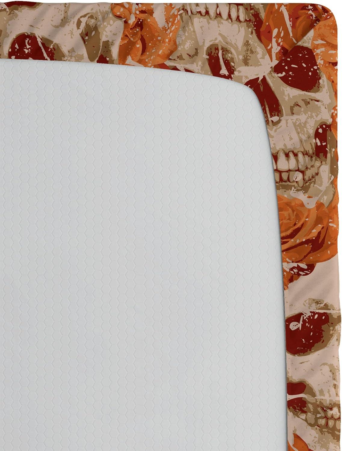 imageAmbesonne Floral Fitted Sheet Valentines Day Concept Art Pastel Repetitive Roses Pattern Plot Decorative Soft Bedding AllRound Elastic Pocket California King Dark Pink Blush and WhiteDark Peach Beige Paprika