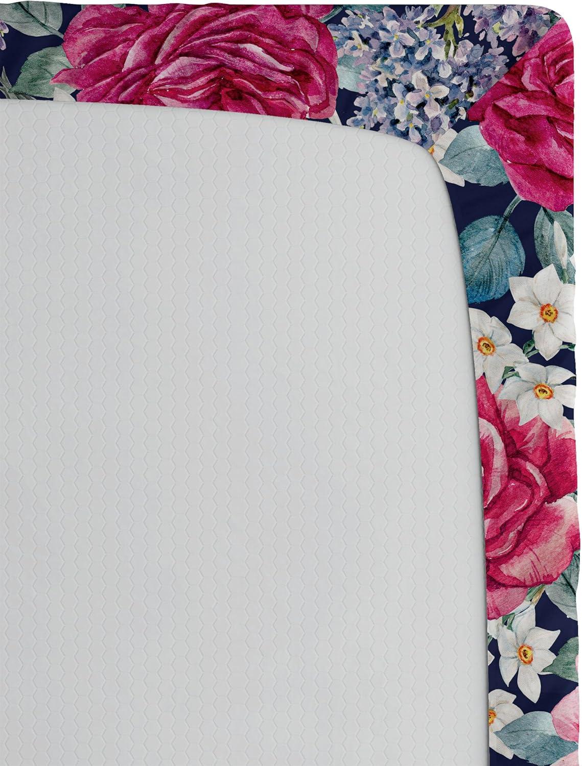 imageAmbesonne Floral Fitted Sheet Valentines Day Concept Art Pastel Repetitive Roses Pattern Plot Decorative Soft Bedding AllRound Elastic Pocket California King Dark Pink Blush and WhiteRaspberry Laurel Green