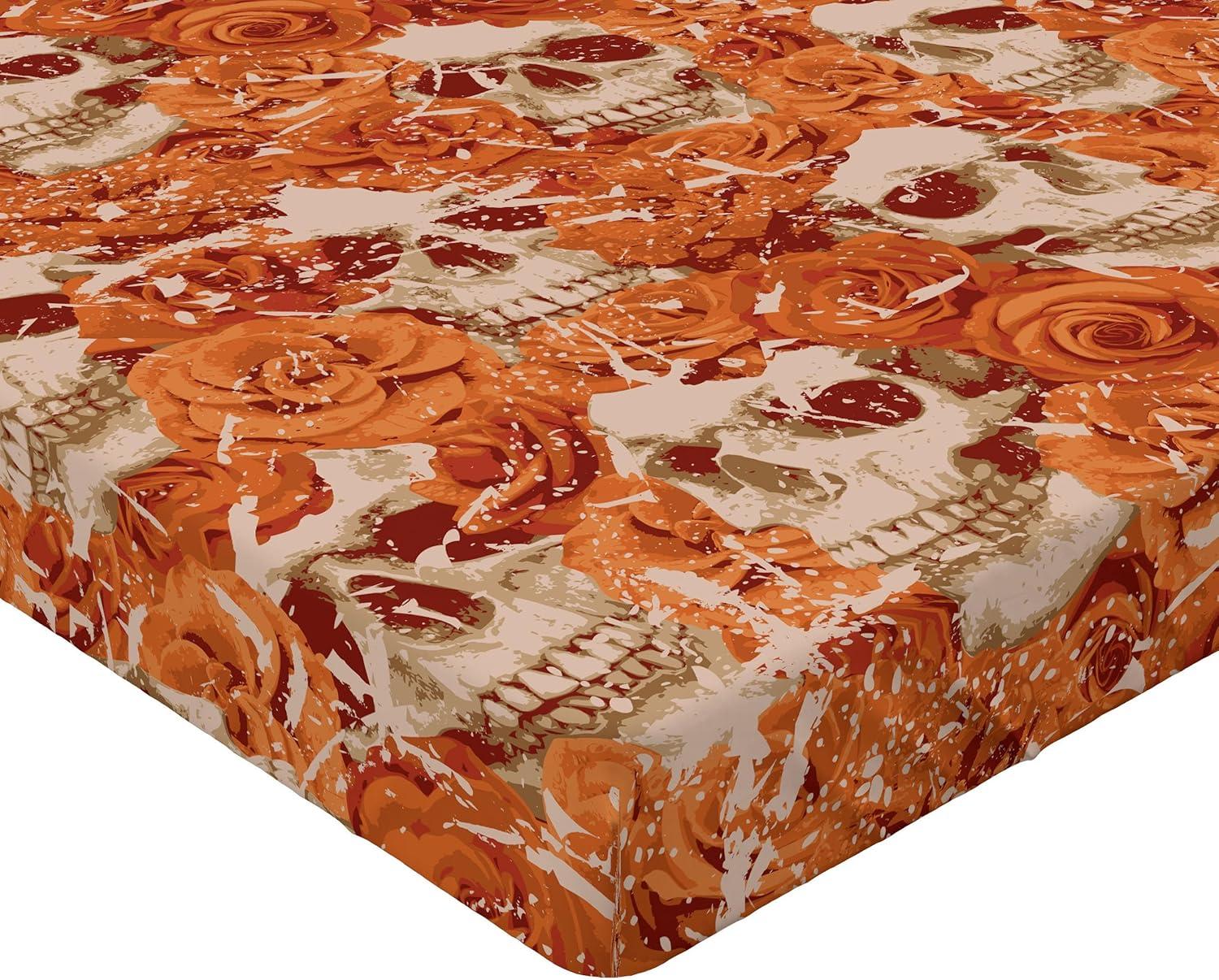 imageAmbesonne Floral Fitted Sheet Valentines Day Concept Art Pastel Repetitive Roses Pattern Plot Decorative Soft Bedding AllRound Elastic Pocket California King Dark Pink Blush and WhiteDark Peach Beige Paprika