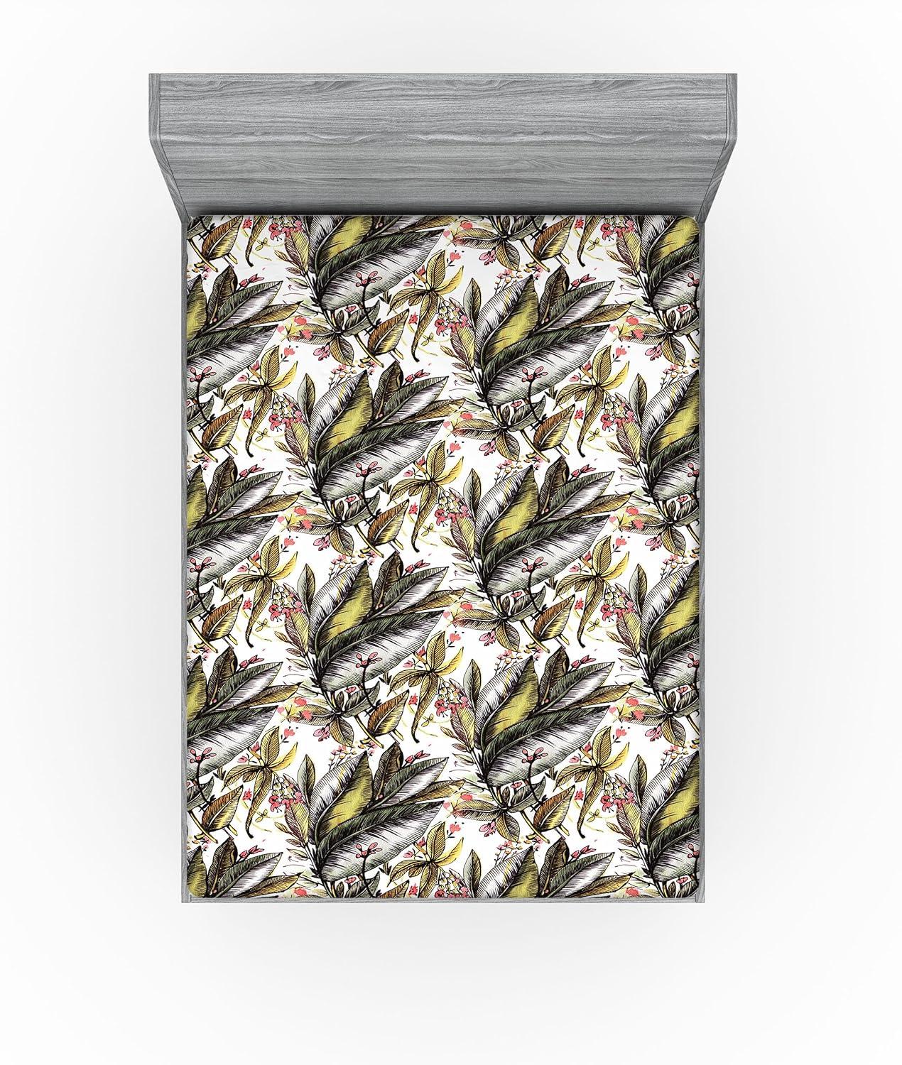 imageAmbesonne Floral Fitted Sheet Valentines Day Theme Grunge Style Repetitive Rose Flowers Abstract Decorative Soft Bedding AllRound Elastic Pocket California King Pale Fuchsia and SepiaPale Coffee and Burnt Sienna