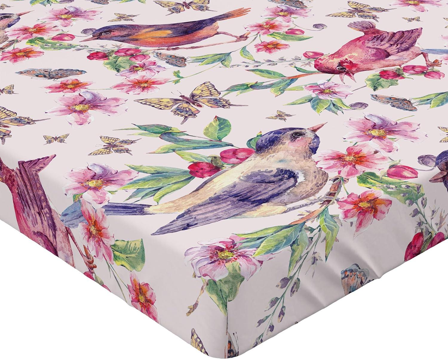 imageAmbesonne Floral Fitted Sheet Valentines Day Theme Grunge Style Repetitive Rose Flowers Abstract Decorative Soft Bedding AllRound Elastic Pocket California King Pale Fuchsia and SepiaPastel Pink and Sage Green